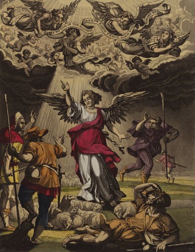 Natividade de Cristo anunciada (cor litho) de English School