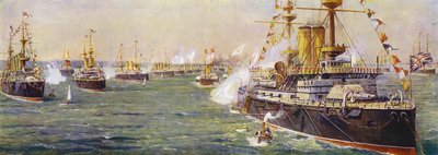Revisão naval em Spithead para o Jubileu de Diamante da Rainha Vitória de English School