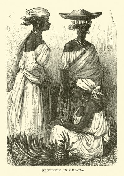 Negresses in Guiana (gravura) de English School
