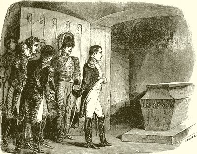 Nepoleon no túmulo de Frederico, o Grande de English School