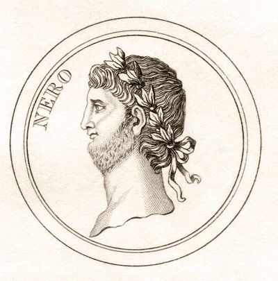 Nero, do &39;Crabb&39;s Historical Dictionary&39;, publicado em 1825 de English School