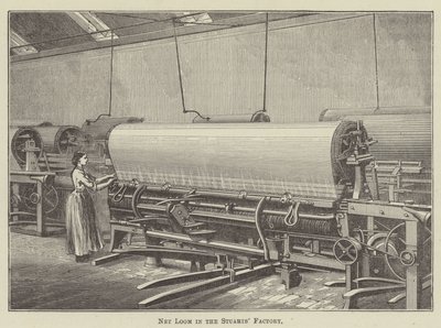 Tear de rede na Fábrica dos Stuarts (gravura) de English School