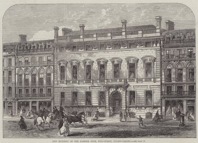 Novo edifício do Clube Garrick, King-Street, Covent-Garden (gravura) de English School