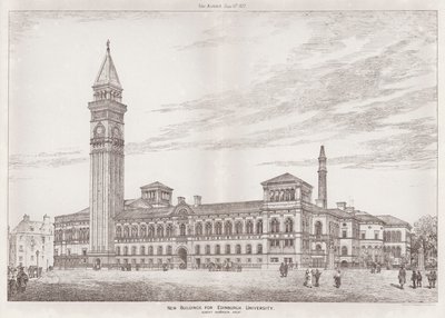 Novos Edifícios para a Universidade de Edimburgo (gravura) de English School