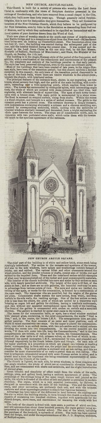 Nova Igreja, Argyle-Square (gravura) de English School