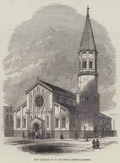 Nova Igreja de São Matias, Bethnal-Green (gravura) de English School