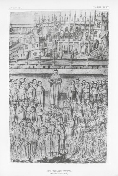 New College, Oxford (litografia) de English School