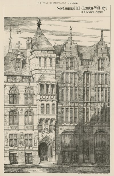 New Curriers Hall, Muralha de Londres de English School