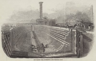 Nova doca de gravura, Southampton (gravura) de English School