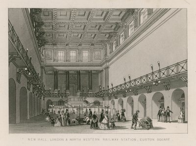 New Hall, Londres e North Western Railway Station, Euston Square, Londres de English School