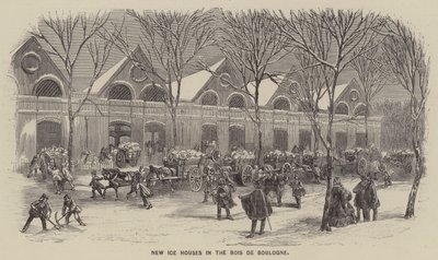 Novas casas de gelo no Bois de Boulogne (gravura) de English School