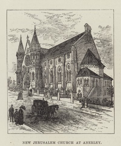 Igreja Nova Jerusalém em Anerley (gravura) de English School