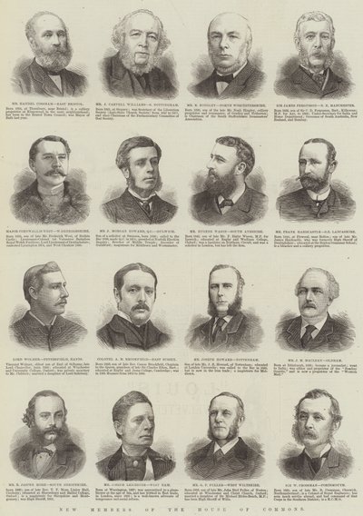 Novos membros da Câmara dos Comuns (gravura) de English School