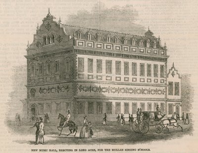 New Music Hall, erigindo em Long Acre, para as Escolas de Canto Hullah de English School