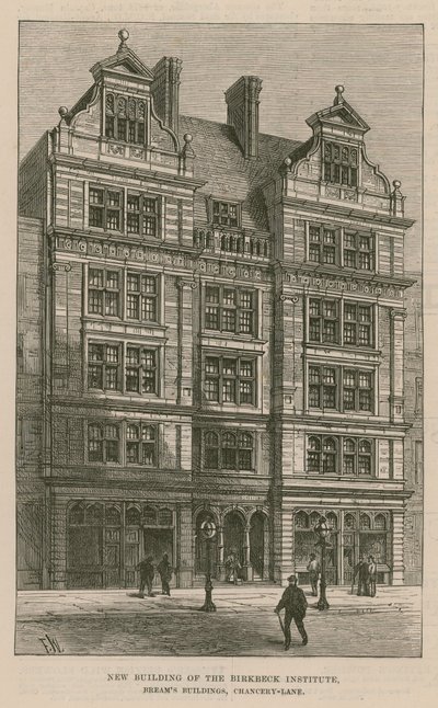 Novo edifício do Instituto Birkbeck, Breams Buildings, Chancery Lane, Londres de English School