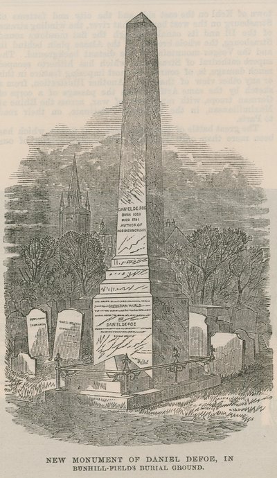 Novo monumento de Daniel Defoe de English School