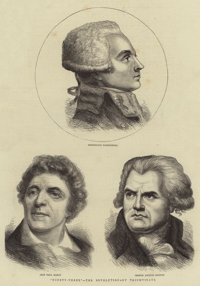 "Noventa e Três", o Triunvirato Revolucionário (gravura) de English School