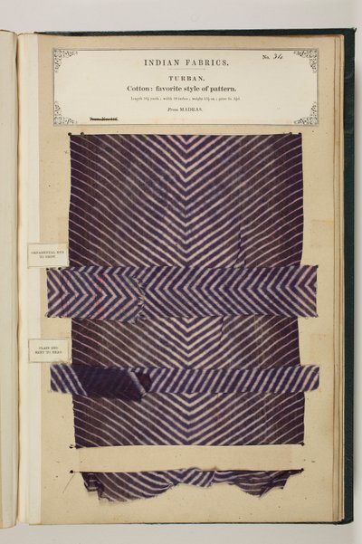No. 34: Turban, tecidos indianos, compilado por John Forbes Watson de English School