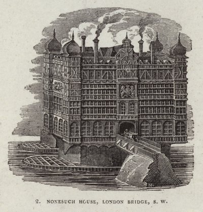 Casa Nonesuch na antiga ponte de Londres de English School
