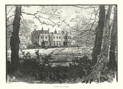 Nonsuch Park (gravura) de English School