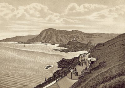 Norte de Devon: Lantern Hill e Hillsboro, East Parade (litografia) de English School