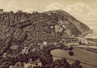 Norte de Devon: Lynton e Lynmouth (litografia) de English School