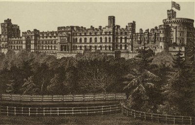 Frente Norte, Castelo de Windsor (litho) de English School