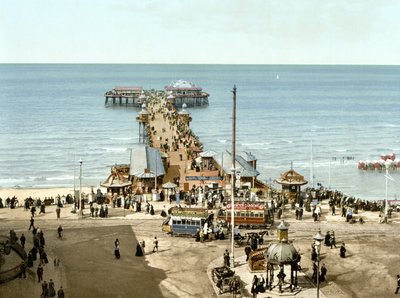 North Pier, Blackpool (foto colorida à mão) de English School