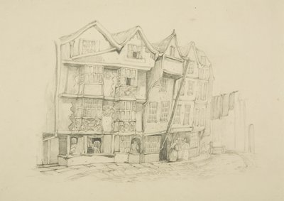 Lado norte da Baldwin Street (lápis sobre papel) de English School