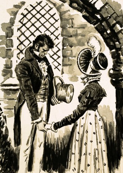 Abadia de Northanger (guache no papel) de English School
