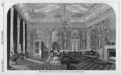 Northumberland House, Strand, the Glass Drawing-Room (gravura) de English School
