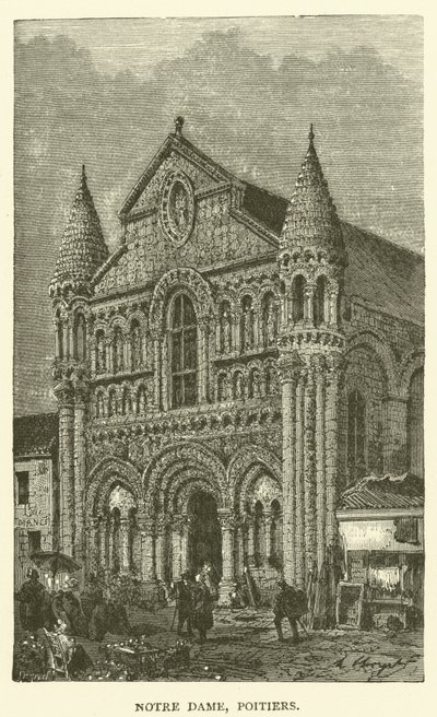Notre Dame, Poitiers (gravura) de English School