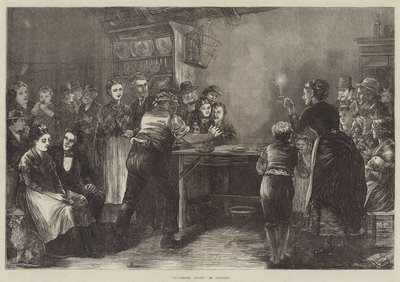 "November Night" na Irlanda (gravura) de English School