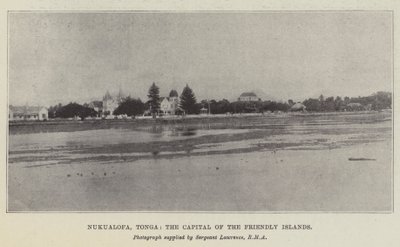 Nukualofa, Tonga, a Capital das Ilhas Amigas (litho) de English School