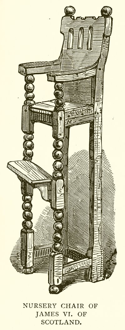 Cadeira de berçário de James VI da Escócia de English School