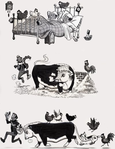 Ilustração de rima de berçário de English School