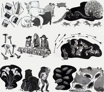 Ilustração de rima de berçário de English School