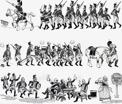Ilustração de rima de berçário: Grand Old Duke of York de English School