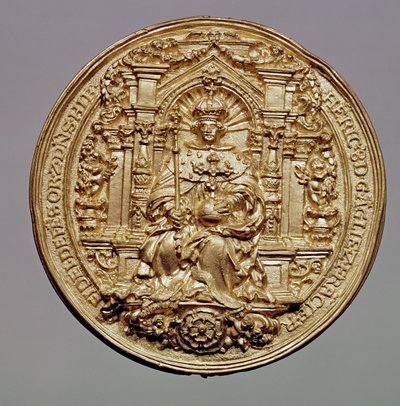 Anverso do selo de Henrique VIII (1491-1547) (ouro) (ver 181809 para reverso) de English School
