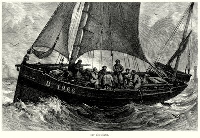 Ao largo de Boulogne (gravura) de English School
