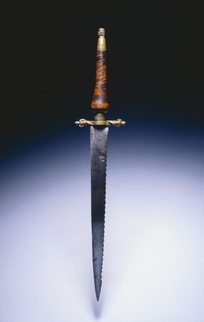 Baioneta de plugue oficial, c.1690 (aço, latão e madeira) de English School