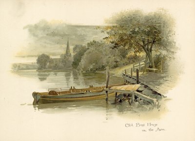 Velha casa de barco na Avon de English School