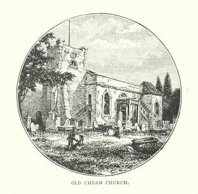 Igreja de Old Cheam (gravura) de English School