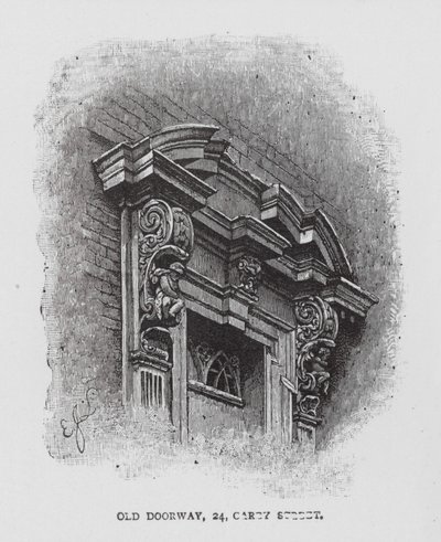 Old Doorway, 24, Carey Street (litografia) de English School
