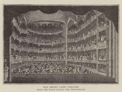 Antigo Drury Lane Theatre (gravura) de English School