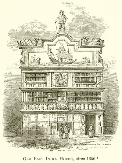 Old East India House, por volta de 1650 de English School