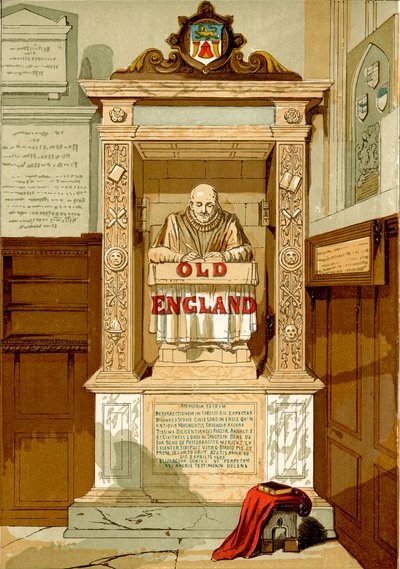 Altes England (farbige Gravur) von English School