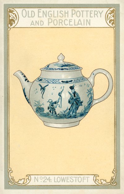 Cerâmica e porcelana inglesas antigas: Lowestoft (litografia a cores) de English School