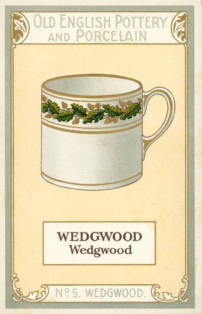 Cerâmica e porcelana inglesas antigas: Wedgwood (litografia a cores) de English School