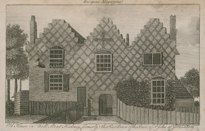 Casa antiga em Well Street, Hackney, anteriormente a residência do prior de São João de Jerusalém de English School